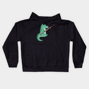 Bassoon Alligator Kids Hoodie